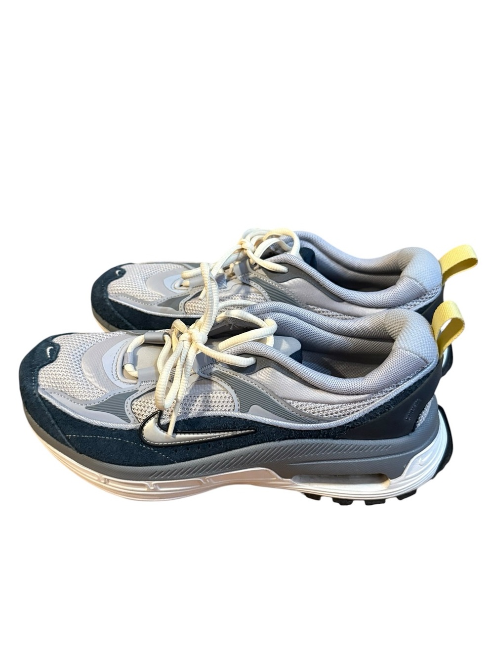 Nike Air Max Dawn Grey Navy Yellow Women's Running Sneakers 8/39